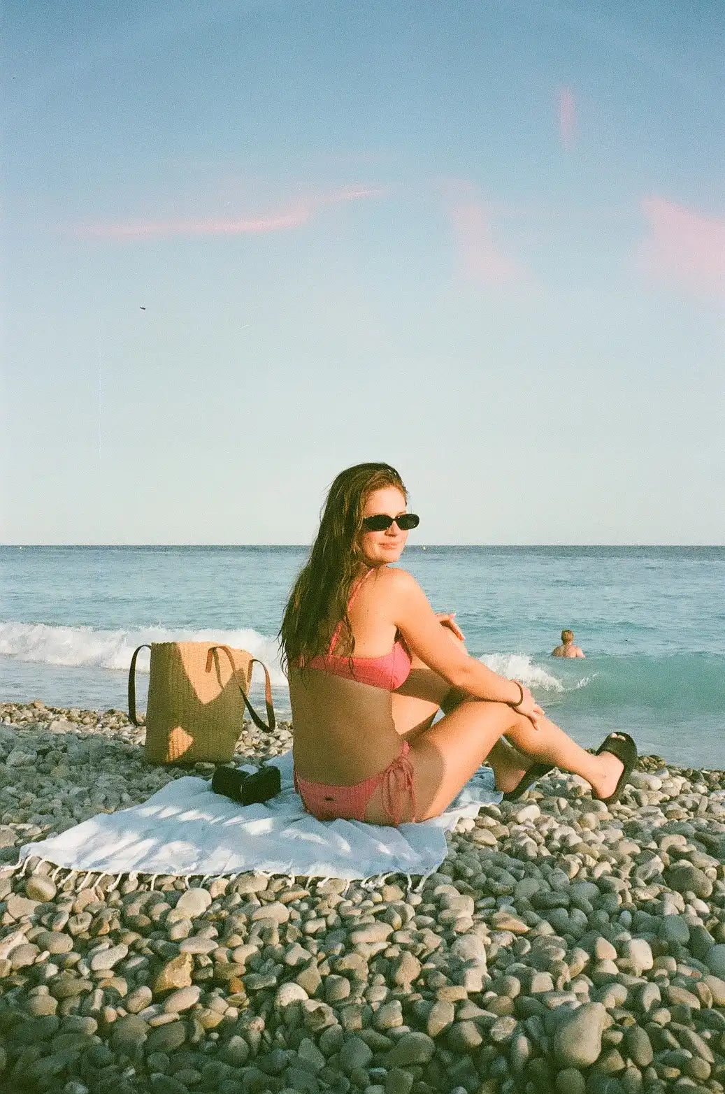 ELM film photograph of a European beach