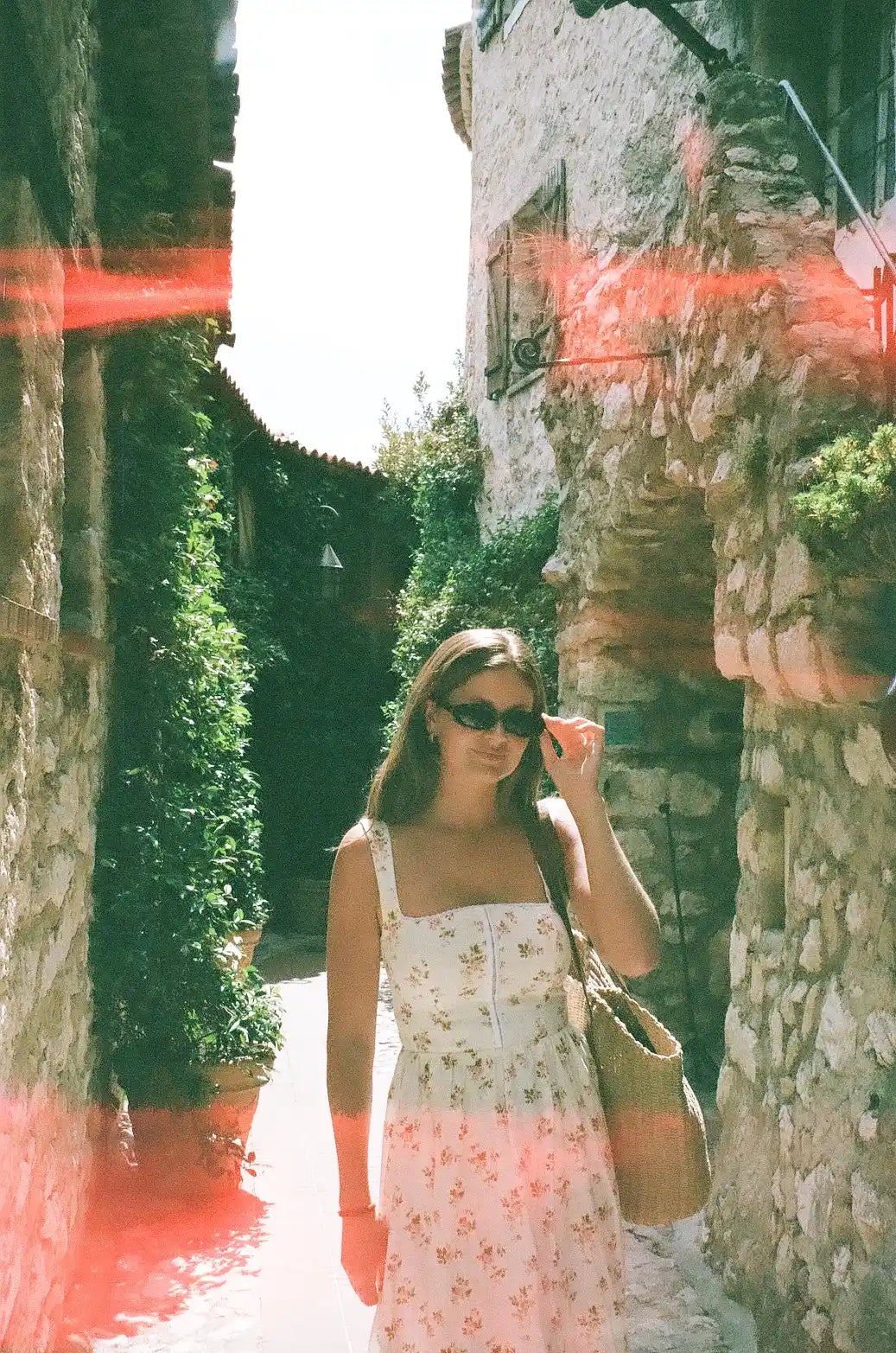 ELM film photograph in a sunlit European village